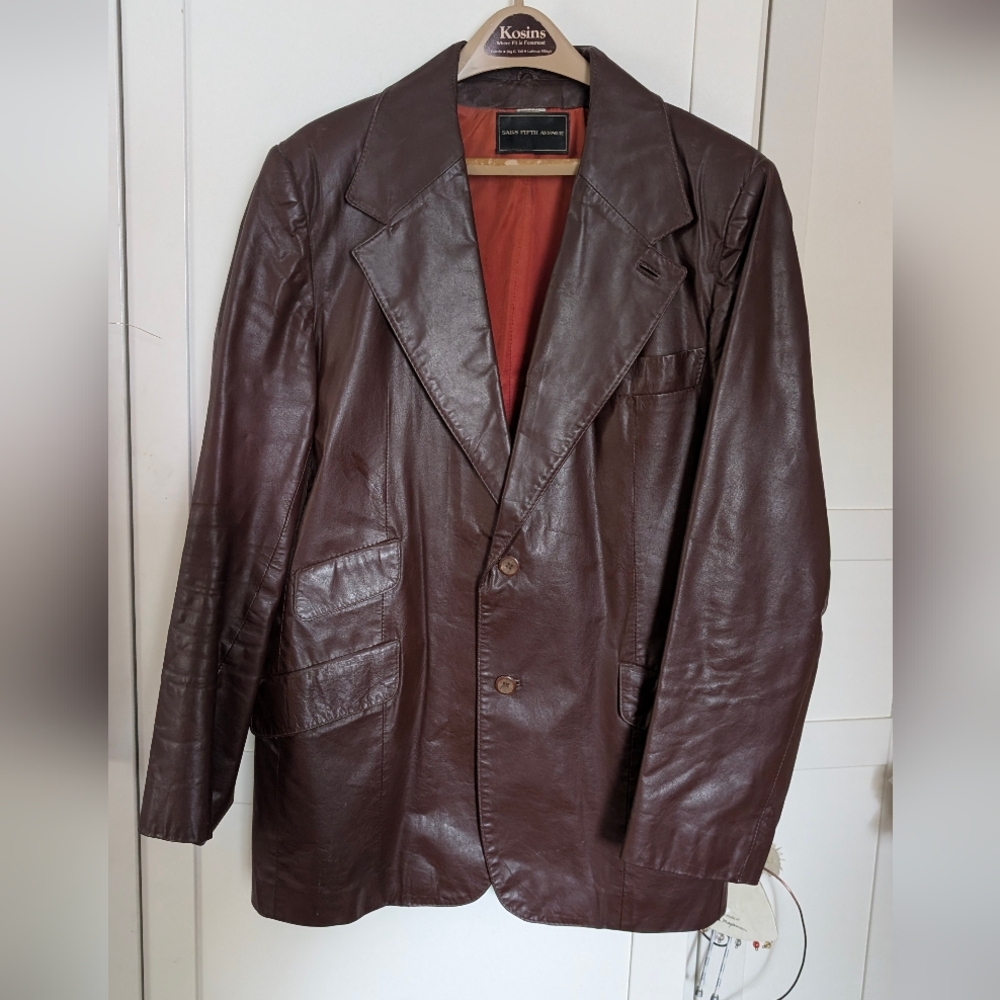 Brown Leather Blazer